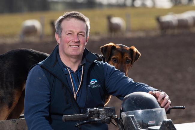 吉姆和工作犬弗恩Ref:RH16032144罗伯海宁/苏格兰农民